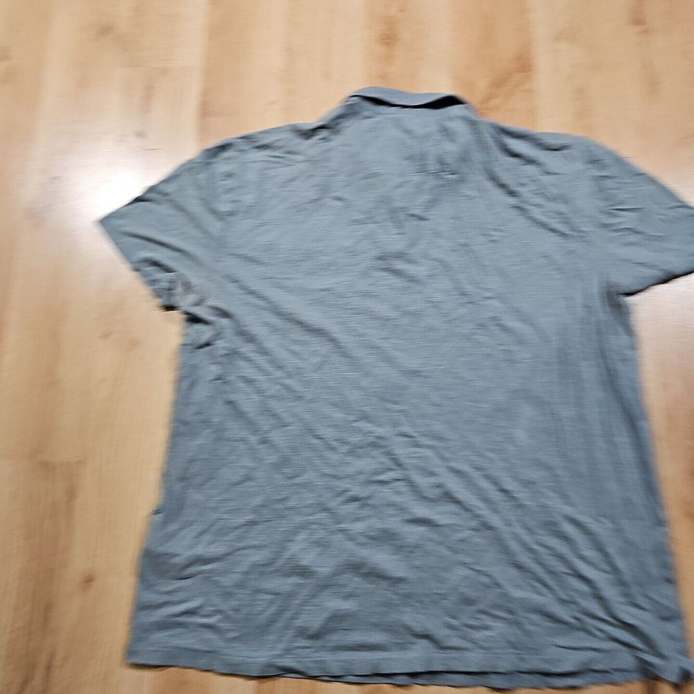 John Varvatos Shirt mens MEDIUM short Sleave Blue‎ Athletic fit Pocket Polo Golf - Picture 4 of 9